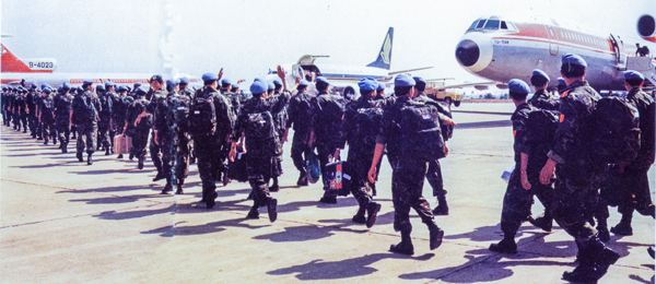 In April 1992, China's armed forces first dispatched an engineer unit of 400 troops to United Nations Transitional Authority in Cambodia (UNTAC).