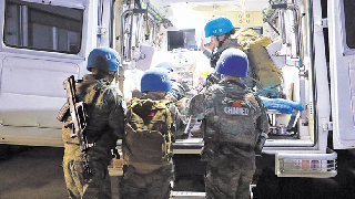 Chinese peacekeepers to Lebanon conduct nighttime emergency evacuation drill