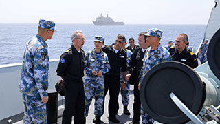 Chinese naval escort force meets with EU Combined Task Force 465