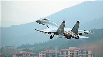 J-11 fighter jets in round-the-clock training