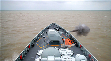 Frigates and destroyers steam in East China Sea