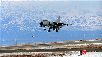 JH-7 fighter bomber takes off for a sortie