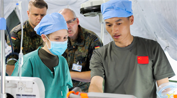 Chinese, German armed forces hold joint medical support drill