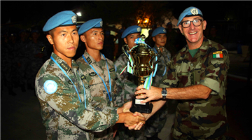 Chinese peacekeepers harvest trophies in UNIFIL military obstacle competition