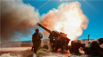 Artillerymen operate howitzer in live-fire test