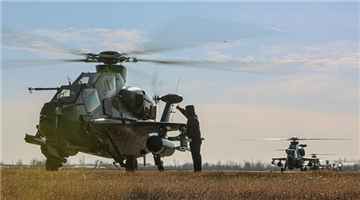 Attack helicopters in tactical formation flight training