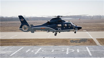 Helicopters practice flight deck landing
