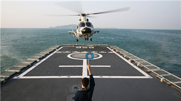 Frigate Wuzhou executes training mission in South China Sea