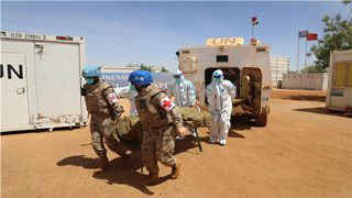 China's peacekeeping medical contingent participates in MINUSMA rescue exercise
