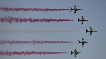 Air show celebrating Saudi Arabia's National Day held in Riyadh