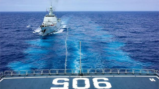 Naval ships take part in operational support drills for days