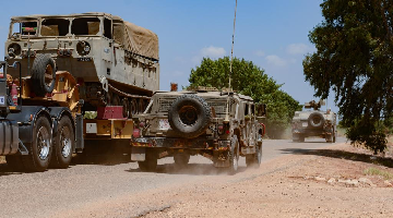 Israeli military vehicles patrol border with Lebanon