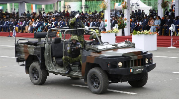 Military parade held to mark 62nd anniversary of Cote d'Ivoire's independence